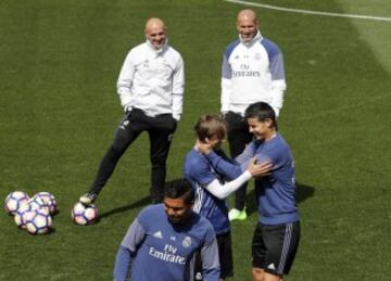 Último entrenamiento del Madrid antes de recibir al Sevilla