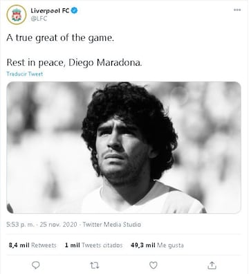 EL mundo del deporte se despide de Maradona