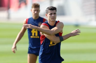 El autor del único gol de la selección española en la jornada de ayer ante la selección alemana, Álvaro Morata.