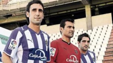 <b>PUESTA DE CORTO. </b>Prieto, Justo Villar y Escudero fueron presentados por el Valladolid.