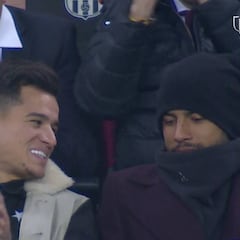 El gesto viral de Coutinho al ver las diabluras de Messi en el 2-0