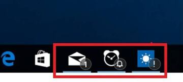 Los distintivos de las aplicaciones en la Taskbar de Windows 10