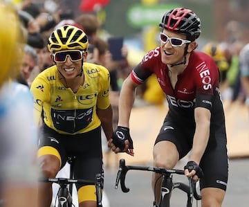 Egan Bernal es campeón virtual del Tour de Francia. Geraint Thomas es segundo en la clasificación y Steven Kruijswijk