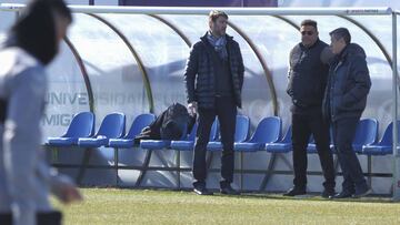 PHOTOGENIC/MIGUEL ÃNGEL SANTOS. VALLADOLID. 25/1/2019.
Ronaldo asiste al entrenamiento del Real Valladolid junto a Carlos Suárez.