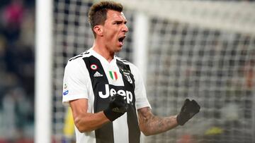 Mandzukic celebra su gol ante el Roma.