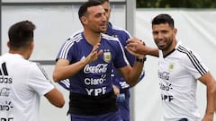 Scaloni explicó la ausencia del Kun: "Jamas hubo una discusión"
