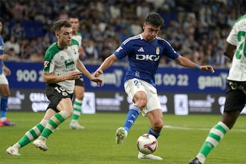 Uno de los partidos ms slidos del Racing fue en el Carlos Tartiere, donde menos posesin tuvo.