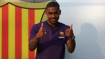 Malcom, en su presentaci&oacute;n con el Barcelona en 2018.