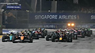 Salida del GP de Singapur de F1 2024.