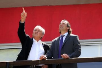 Juan Antonio Pizzi recorrió las instalaciones de Juan Pinto Durán junto a Arturo Salah.