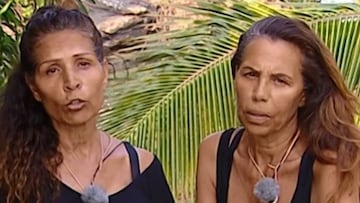 Las Azúcar Moreno, Toñi y Encarna Salazar, al anunciar su decisión de abandonar 'Supervivientes 2019'.