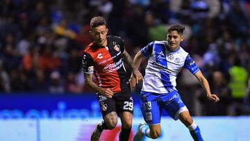 Brian Lozano of Atlas during the game Puebla vs Atlas, corresponding to Round 12 of the Torneo Clausura 2023 of the Liga BBVA MX, at Cuauhtemoc Stadium, on March 17, 2023.
<br><br>
Brian Lozano de Atlas durante el partido Puebla vs Atlas, Correspondiente a la Jornada 12 del Torneo Clausura 2023 de la Liga BBVA MX, en el Estadio el Cuauhtemoc, el 17 de Marzo de 2023.