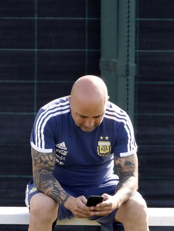 Barcelona 01Junio 2018, Espaa
Previa al Mundial 2018
Entrenamiento de la seleccion Argentina Ciudad Deportiva Joan Gamper, Barcelona.
Jorge Sampaoli DT
Foto Ortiz Gustavo