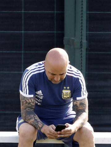 Barcelona 01Junio 2018, Espaa
Previa al Mundial 2018
Entrenamiento de la seleccion Argentina Ciudad Deportiva Joan Gamper, Barcelona.
Jorge Sampaoli  DT
Foto Ortiz Gustavo
