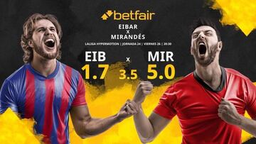 SD Eibar vs. CD Mirandés: horario, TV, estadísticas, clasificación y pronósticos