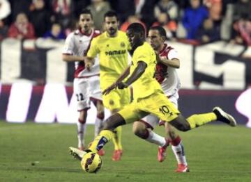 El delantero costarricense del Villarreal Joel Campbell durante el partido de la vigésimo tercera jornada de Liga de Primera División.
