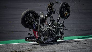 Zarco Johann (fra), Ducati Desmosedici GP19, Reale Avintia Racing, crash during the 2020 MotoGP myWorld Motorrad Grand Prix von Osterreich, Austrian Grand Prix from August 14 to 16, 2020 on the Red Bull Ring, in Spielberg, Austria - Photo Studio Milagro / DPPI
 GIGI SOLDANO / DPPI Media / AFP7 
 16/08/2020 ONLY FOR USE IN SPAIN