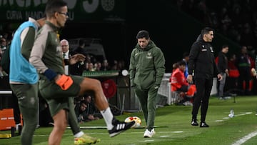 Marcelino durante el partido de Copa ante el Racing de Santander.