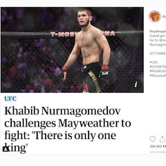 Mayweather recoge el guante que le lanzó Khabib: "¡Hagamos Las Vegas grande otra vez!"