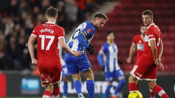 Soccer Football - FA Cup Third Round - Middlesbrough v Brighton & Hove Albion - Riverside Stadium, Middlesbrough, Britain - January 7, 2023 Brighton & Hove Albion's Alexis Mac Allister scores their third goal Action Images via Reuters/Lee Smith     TPX IMAGES OF THE DAY