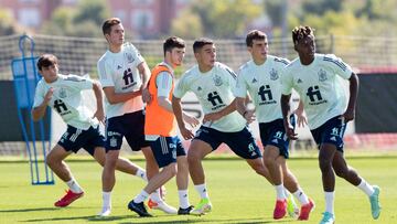 Entrenamiento de los jugadores de la Selecci&oacute;n.