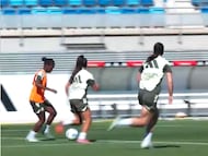 La colombiana sigue enchufada con el equipo merengue de cara al derbi madrileño por la segunda jornada de la liga femenina.