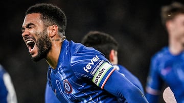Reece James, jugador del Chelsea, celebra el gol anotado ante el Bournemouth.