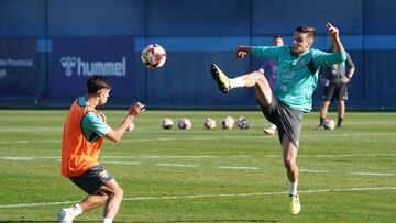 Genaro, durante un entrenamiento en el Anexo.