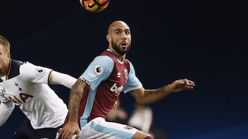 Simone Zaza con el West Ham. 