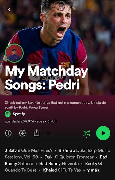La playlist de Spotify que Pedri escucha antes de los partidos 
