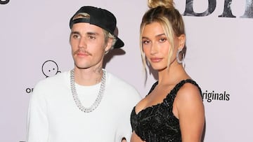 Justin Bieber y Hailey Bieber en la premiere de YouTube Originals&#039; &quot;Justin Bieber: Seasons&quot; en Regency Bruin Theatre, California. Enero 27, 2020.