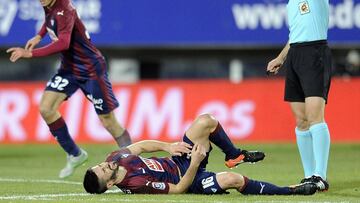 Lesión de Fran Rico en el Eibar - Atlético del 25 de enero.