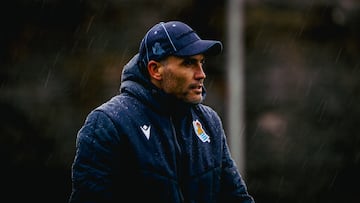 Sergio Francisco, entrenador de la Real Sociedad.