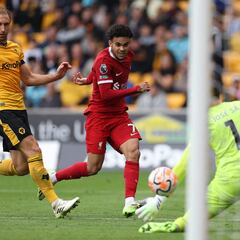 Luis Díaz, entre los delanteros favoritos de Peter Crouch