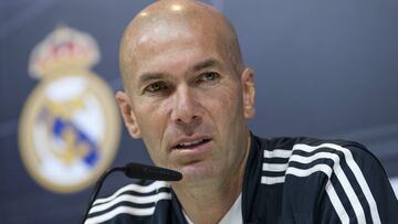 27/04/19 RUEDA DE PRENSA DE ZINEDINA ZIDANE TRAS EL ENTRENAMIENTO DEL REAL MADRID EN LA CIUDAD DEPORTIVA DE VALDEBEBAS