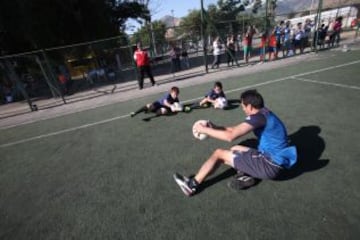 El plantel cruzado llegó hasta Recoleta para compartir con los niños de la comuna.