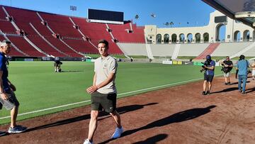 Ter Stegen, ayer en el Memorial Coliseum.