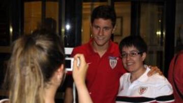 Ander Herrera, a su llegada a Madrid.