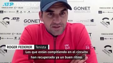 Federer, despreocupado por alcanzar el nivel de Nadal o Djokovic
