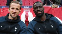 Harry Kane y Davinson Sánchez, excompañeros en Tottenham que ahora se enfrentan en Champions League.