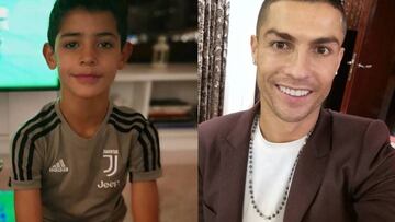 Cristiano felicita a su hijo Jr por seguir sus pasos.