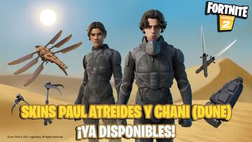 Fortnite: skins Paul Atreides y Chani (Dune) ya disponibles; precio y contenidos