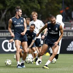 El Real Madrid se entrena bajo la tormenta