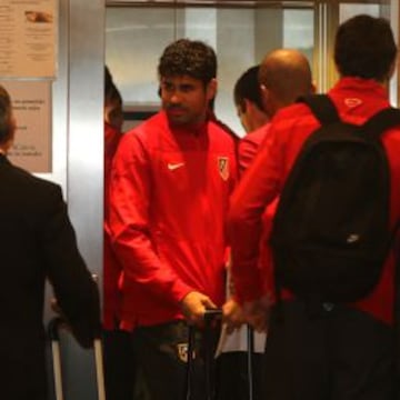 El Atlético llegó ayer a Almería. Los rojiblancos harán dos noches en la ciudad andaluza, ya que no volverán a Madrid al acabar el partido, sino el domingo por la mañana.