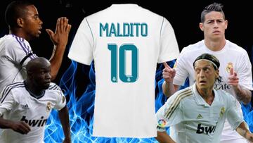 El '10', un dorsal maldito en el Madrid: de Robinho a James