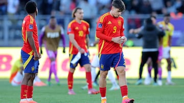 Liso, con el 9 de España en el Mundial Sub-20.
