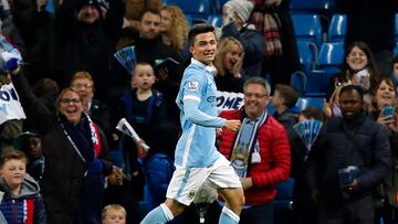 Football - Manchester City v Crystal Palace - Capital One Cup Fourth Round - Etihad Stadium - 28/10/15
Manchester City's Manu Garcia celebrates scoring their fifth goal
Reuters / Andrew Yates
Livepic
EDITORIAL USE ONLY. No use with unauthorized audio, video, data, fixture lists, club/league logos or "live" services. Online in-match use limited to 45 images, no video emulation. No use in betting, games or single club/league/player publications.  Please contact your account representative for further details. 
PUBLICADA 30/10/15 NA MA27 1COL