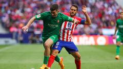 Koke, contra Areso en el Atlético-Osasuna.