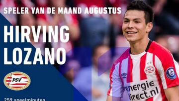 Hirving Lozano, elegido jugador del mes en la Eredivisie