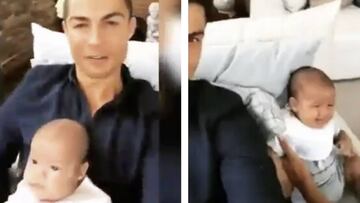 Cristiano Ronaldo y Georgina graban el primer video junto a los mellizos